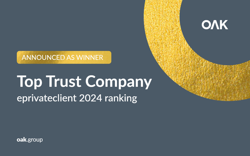 Oak recognised in eprivateclient’s 2024 ranking of Top Trust Companies 